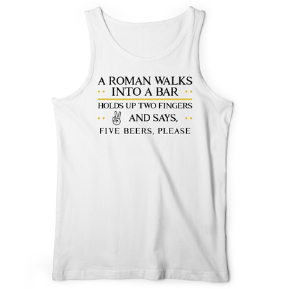 Roman Walks Into a Bar Tank White / XS