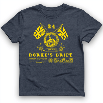 Rorke’s Drift T-Shirt Heather Navy / S