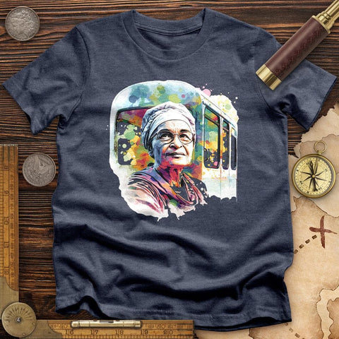 Rosa Parks Pastel High Quality Tee Heather Navy / S