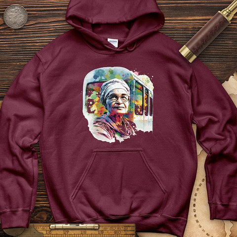 Rosa Parks Pastel Hoodie Maroon / S