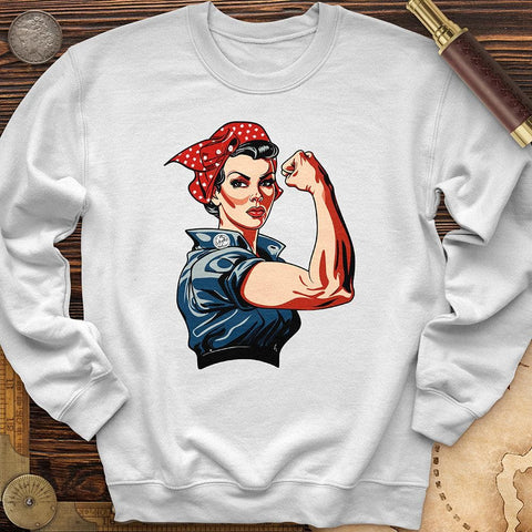 Rosie the Riveter Crewneck White / S