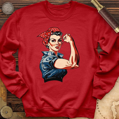 Rosie the Riveter Crewneck Red / S