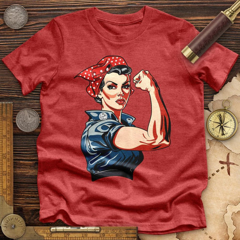 Rosie the Riveter High Quality Tee Heather Red / S