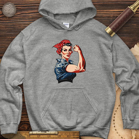 Rosie the Riveter Hoodie Sport Grey / S