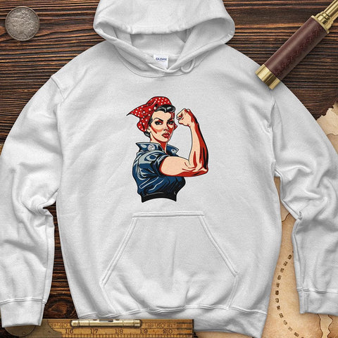 Rosie the Riveter Hoodie White / S