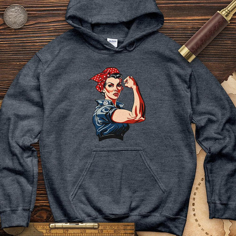 Rosie the Riveter Hoodie Charcoal / S