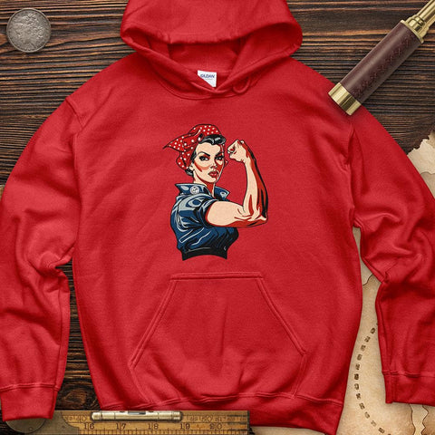 Rosie the Riveter Hoodie Red / S