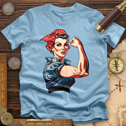 Rosie the Riveter T-Shirt Light Blue / S