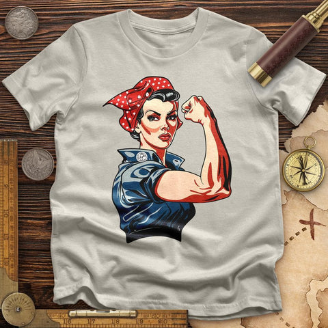 Rosie the Riveter T-Shirt Ice Grey / S