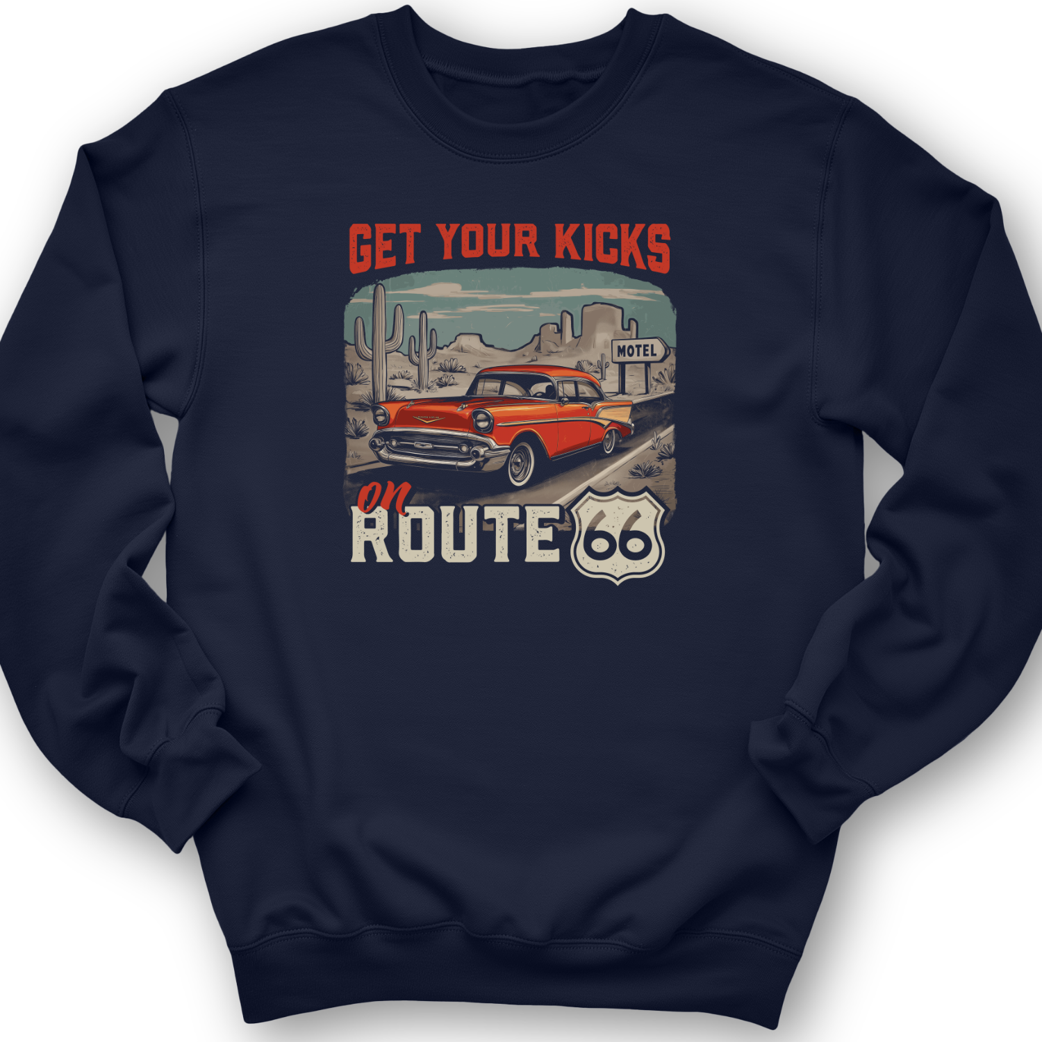 Route 66 Billboard Crewneck Navy / S