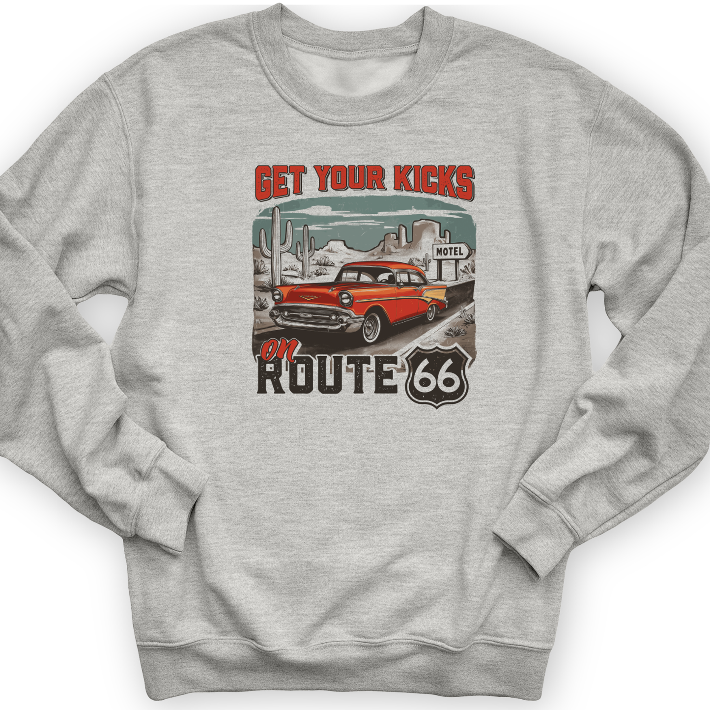 Route 66 Billboard Crewneck Sport Grey / S