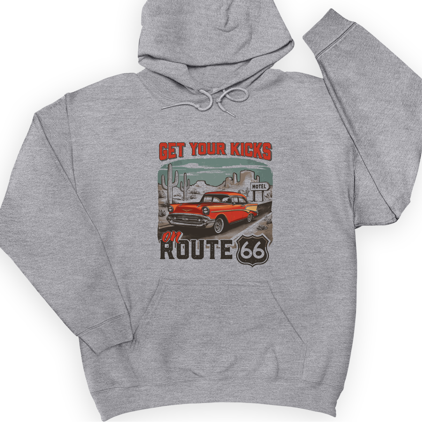 Route 66 Billboard Hoodie Sport Grey / S