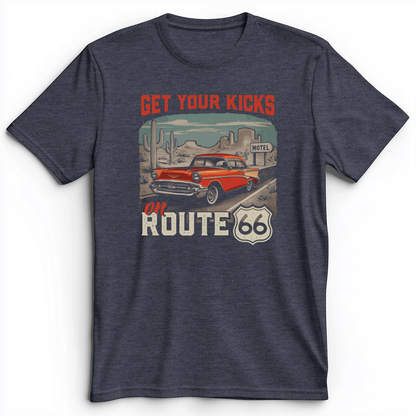 Route 66 Billboard Premium Tee Heather Navy / S