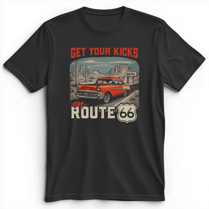 Route 66 Billboard Premium Tee Dark Grey Heather / S