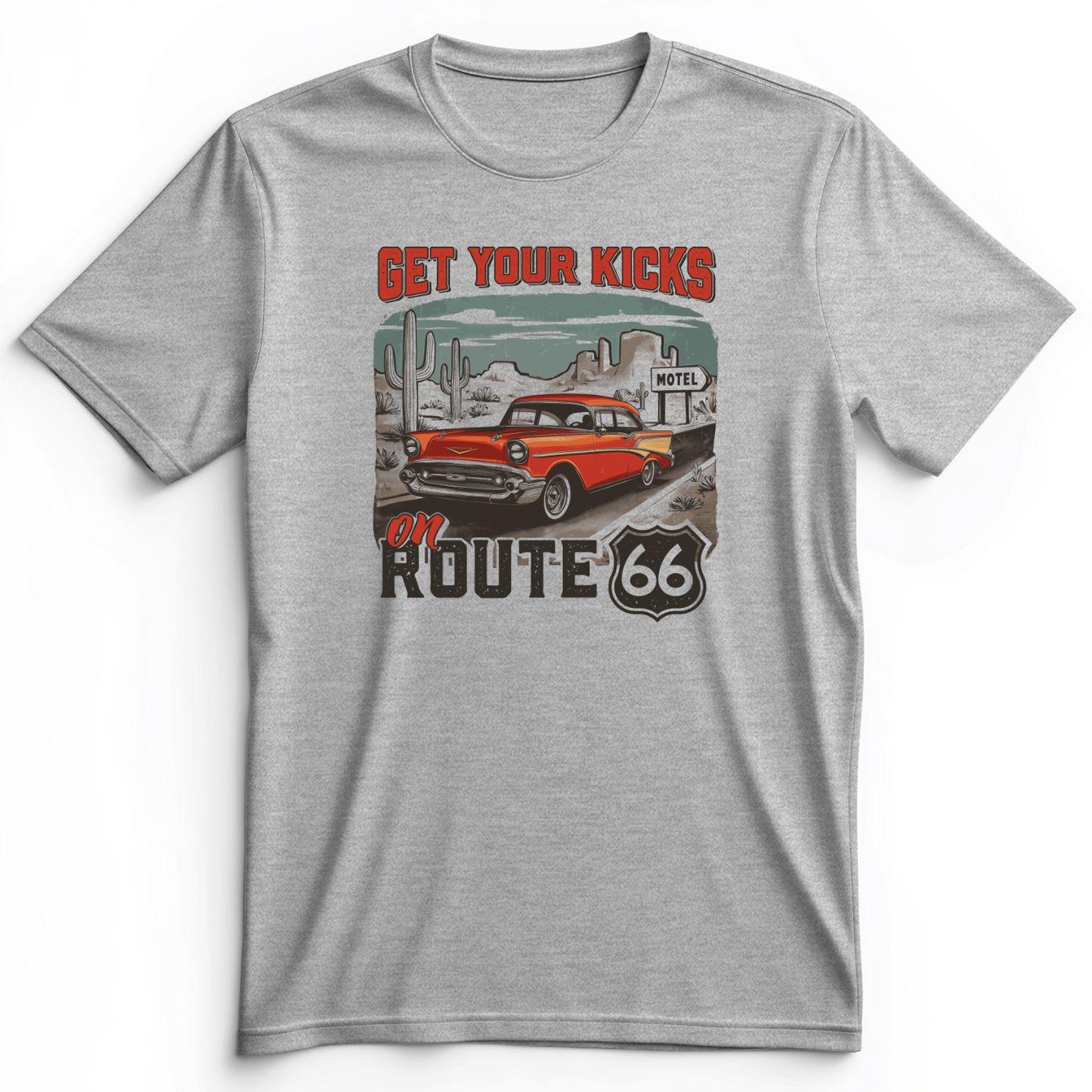 Route 66 Billboard Premium Tee Athletic Heather / S