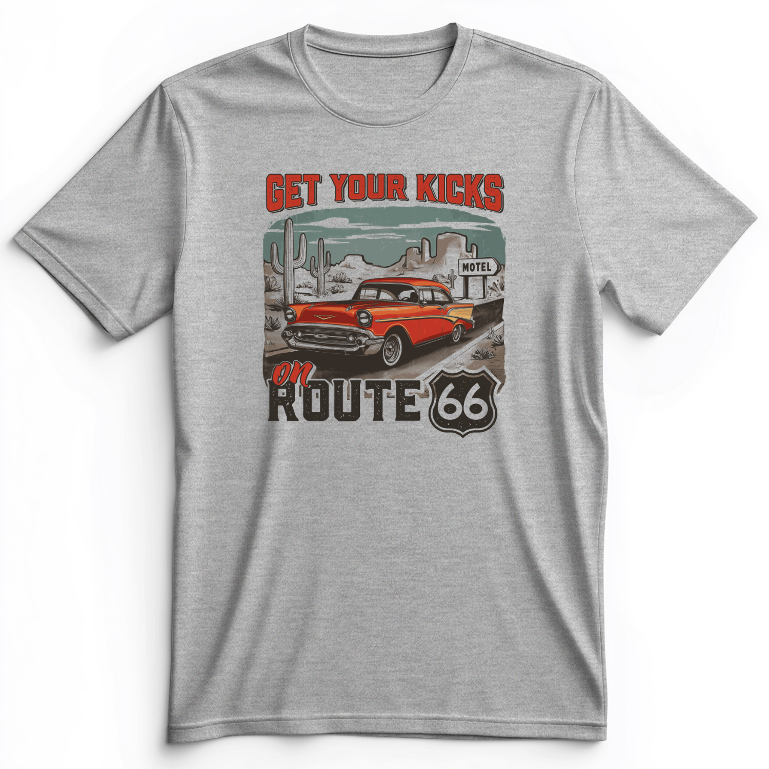 Route 66 Billboard Premium Tee Athletic Heather / S