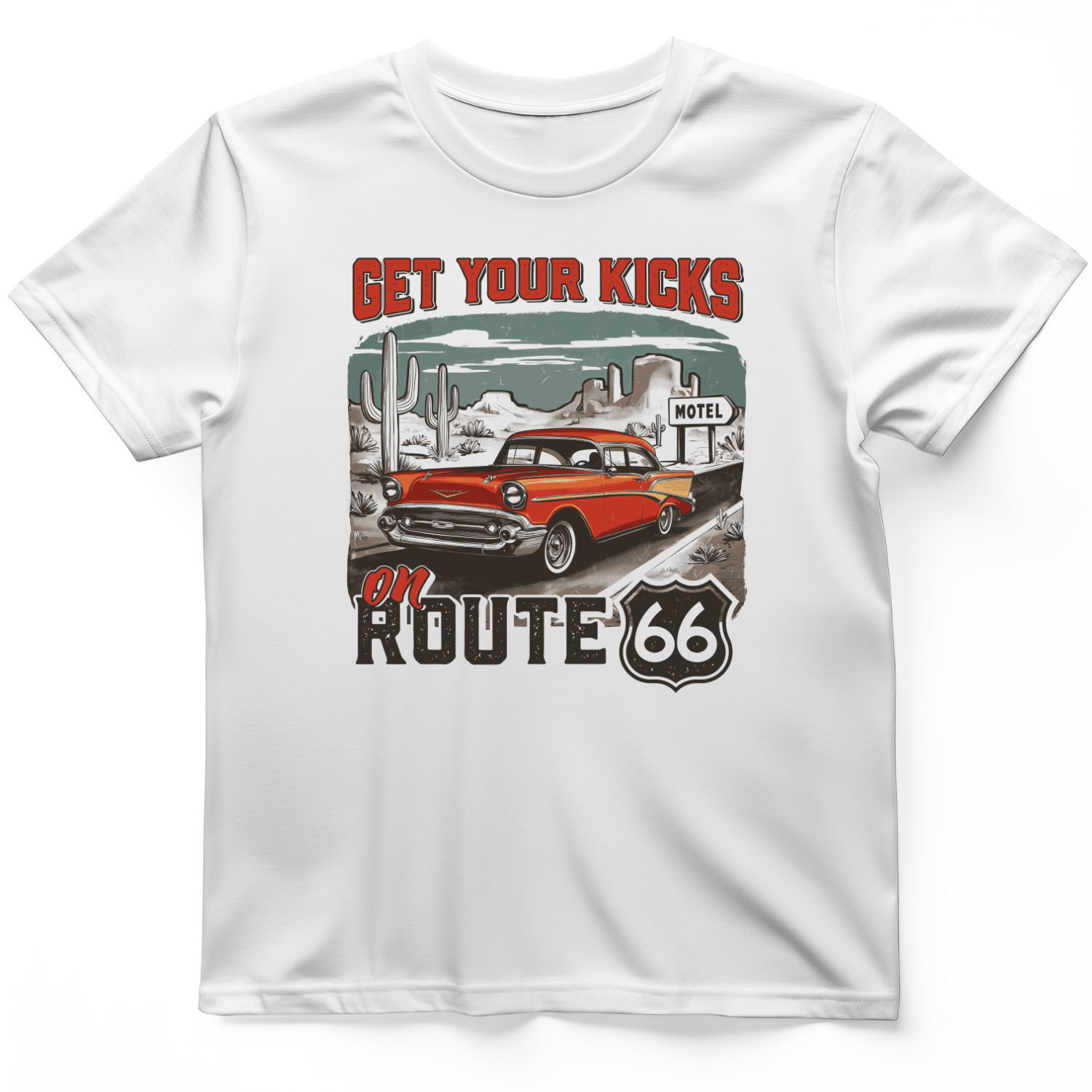 Route 66 Billboard T-Shirt White / S