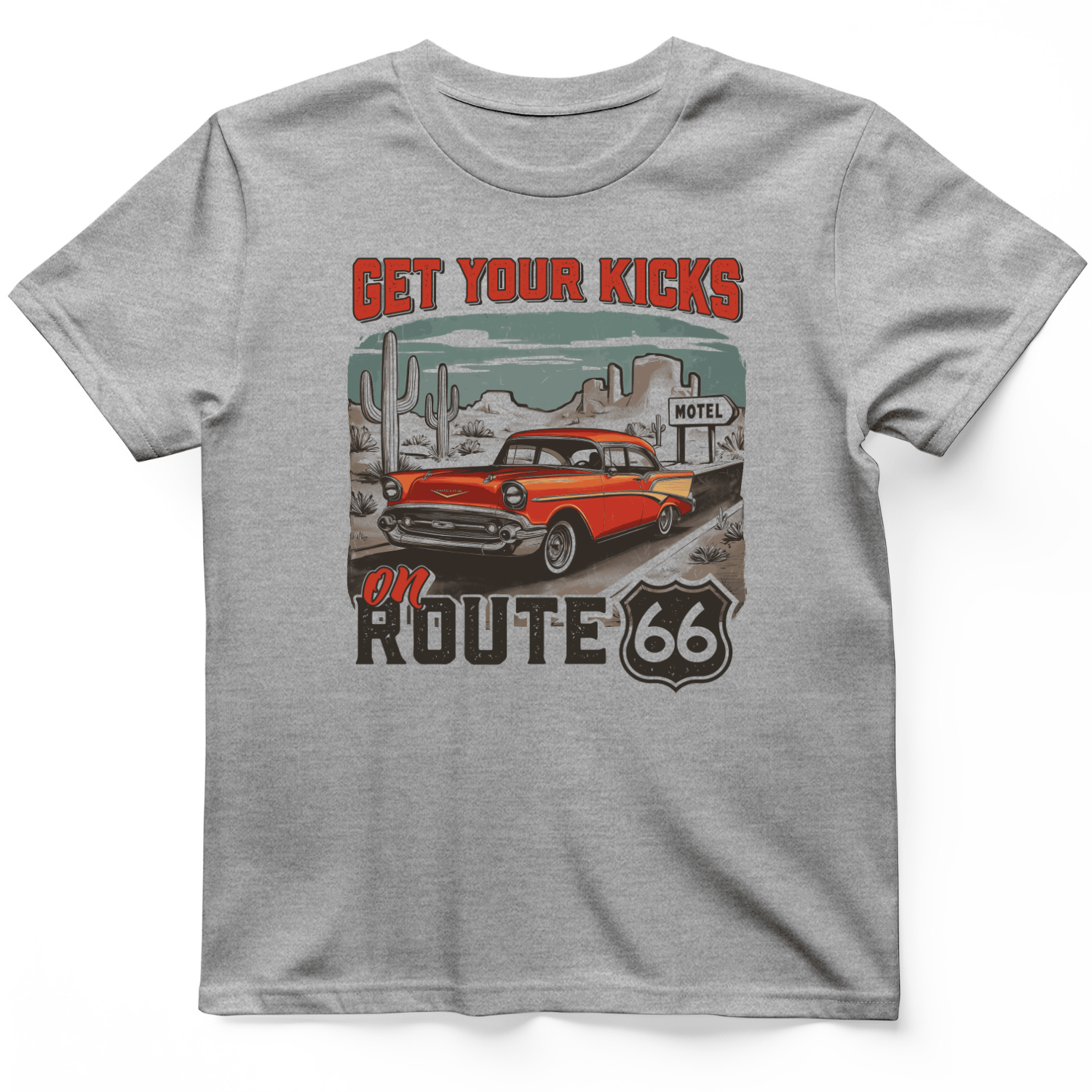 Route 66 Billboard T-Shirt Sport Grey / S