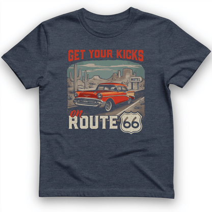 Route 66 Billboard T-Shirt Heather Navy / S