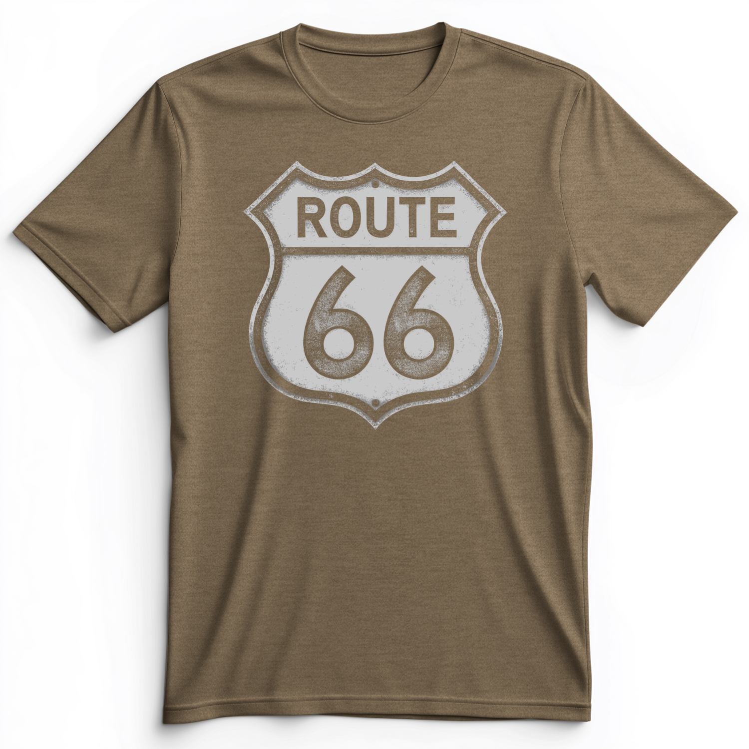 Route 66 Premium Tee Heather Olive / S