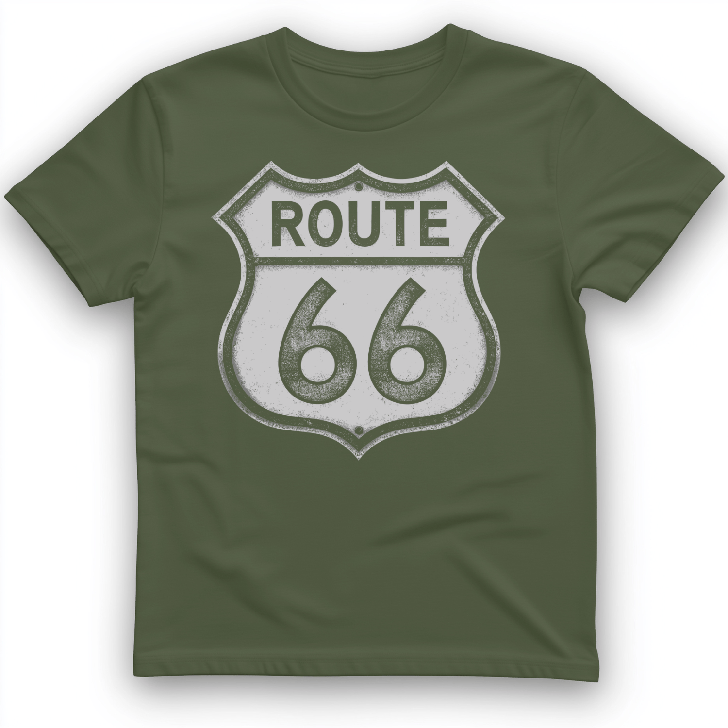 Route 66 T-Shirt Military Green / S