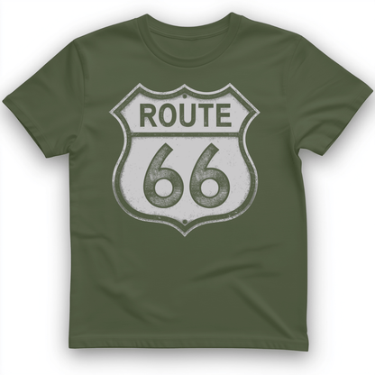 Route 66 T-Shirt Military Green / S