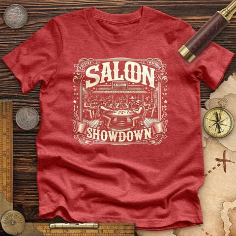 Saloon Showdown High Quality Tee Heather Red / S