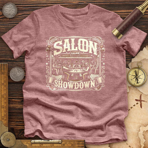 Saloon Showdown High Quality Tee Heather Mauve / S