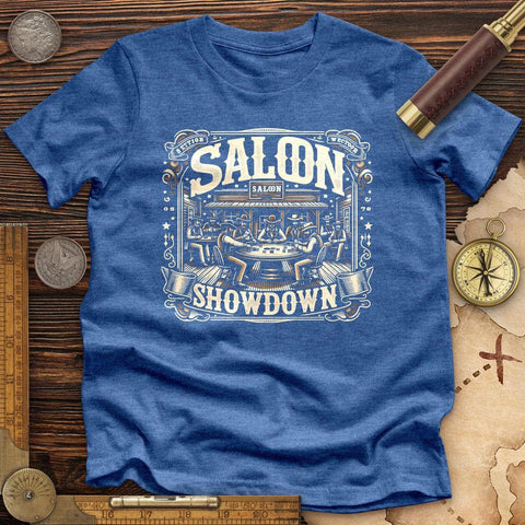 Saloon Showdown High Quality Tee Heather True Royal / S