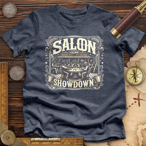 Saloon Showdown High Quality Tee Heather Navy / S