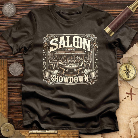 Saloon Showdown T-Shirt Dark Chocolate / S
