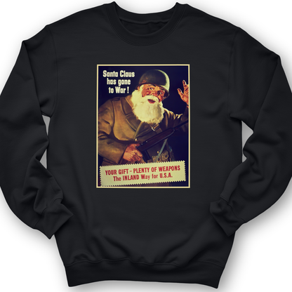 Santa Has Gone To War Crewneck Black / S