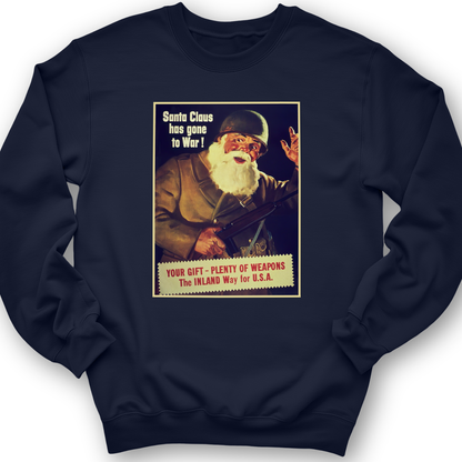 Santa Has Gone To War Crewneck Navy / S