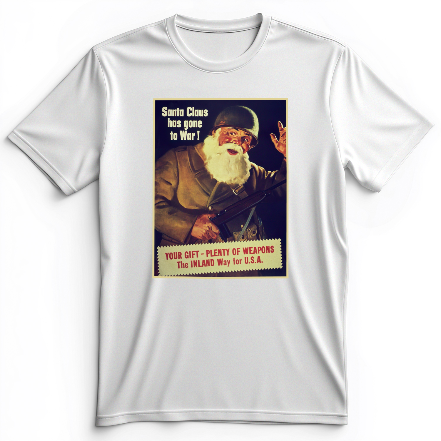 Santa Has Gone To War Premium Tee White / S