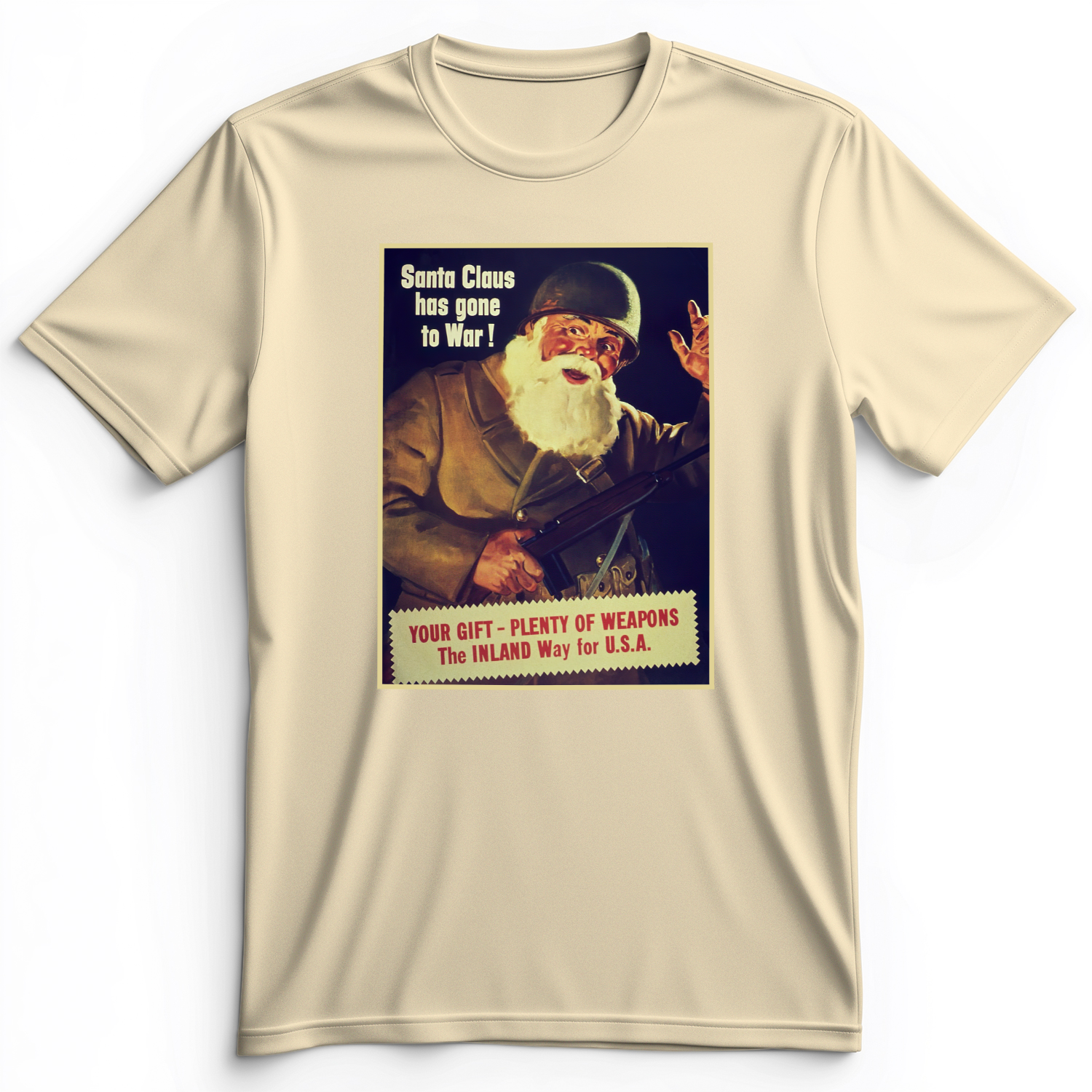 Santa Has Gone To War Premium Tee Natural / S