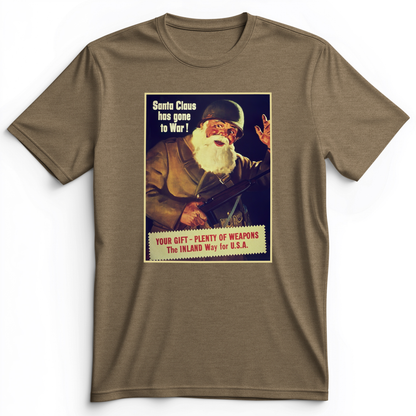 Santa Has Gone To War Premium Tee Heather Olive / S