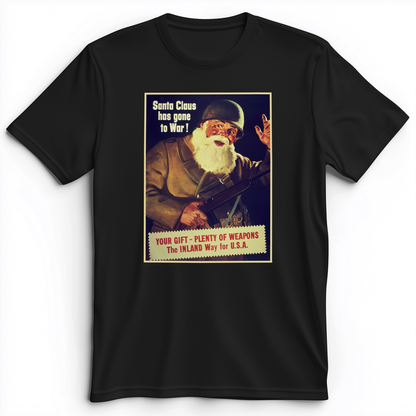 Santa Has Gone To War Premium Tee Black / S