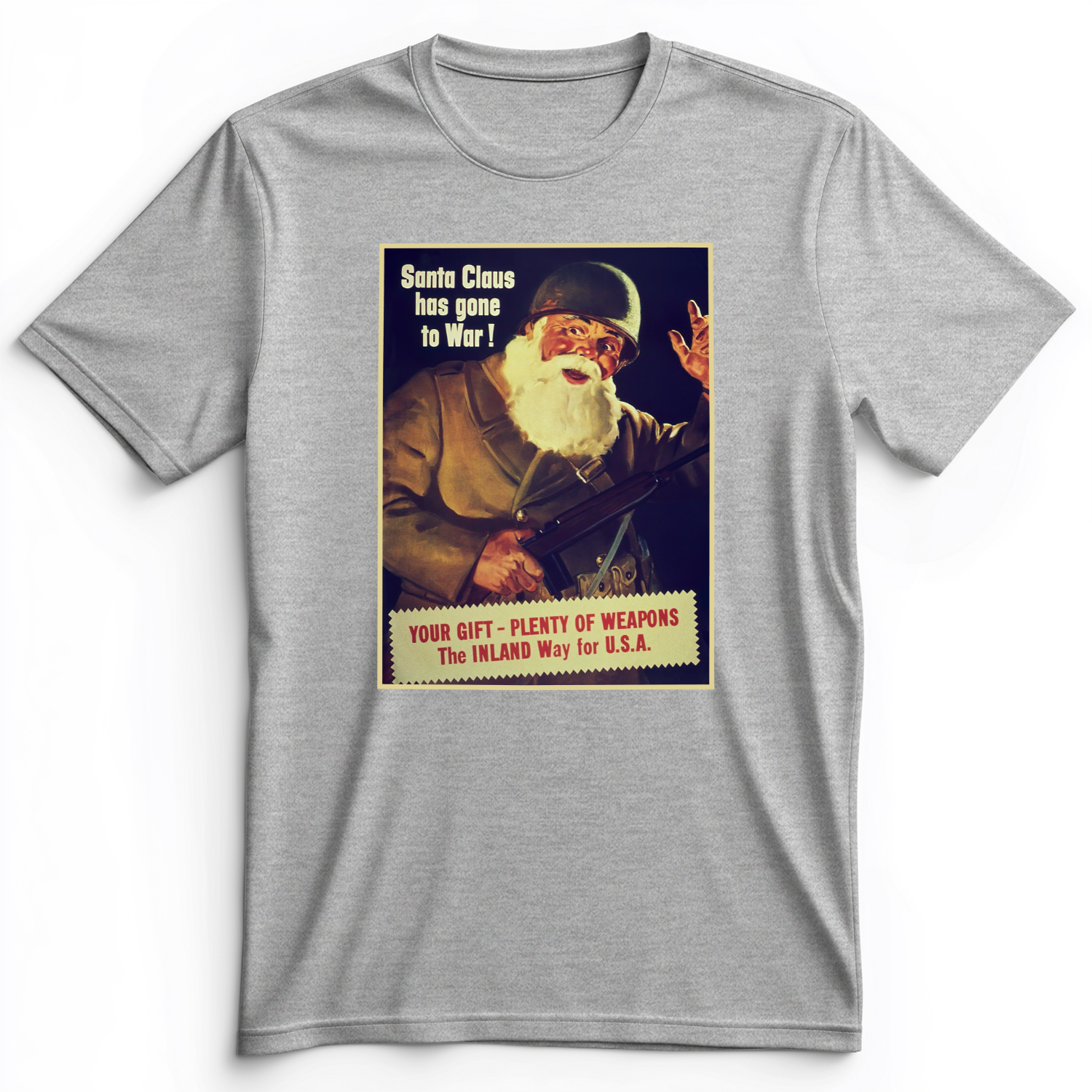 Santa Has Gone To War Premium Tee Athletic Heather / S