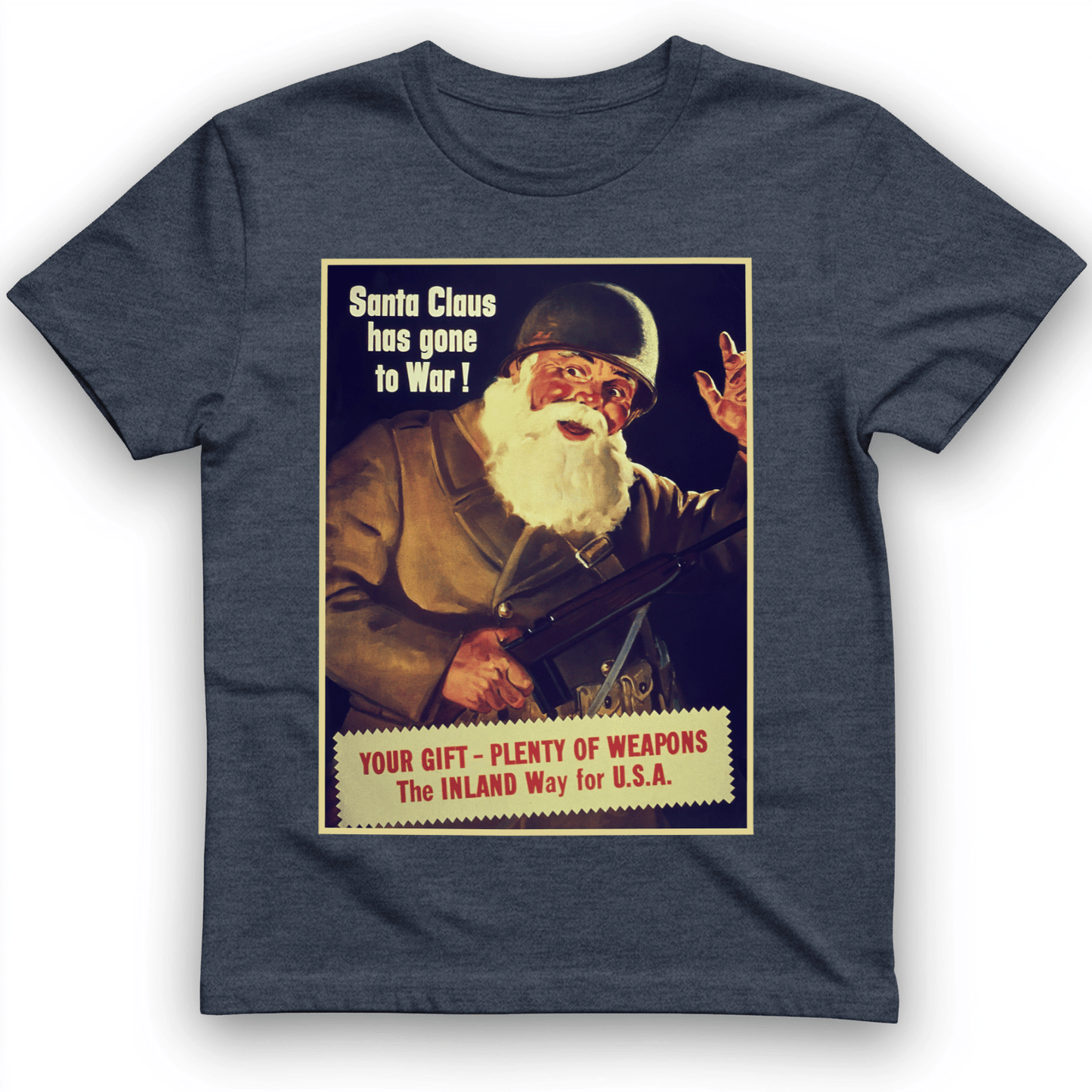 Santa Has Gone To War T-Shirt Charcoal / S