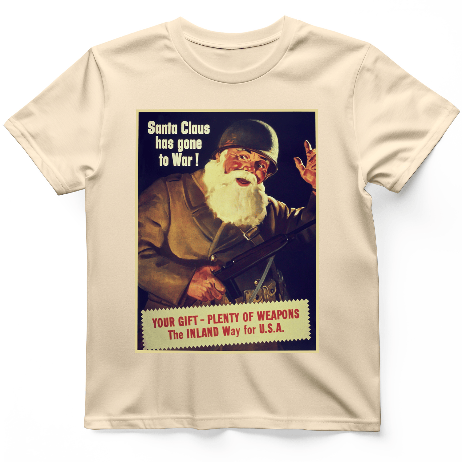 Santa Has Gone To War T-Shirt Natural / S