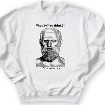 Sarcasticres Crewneck White / S