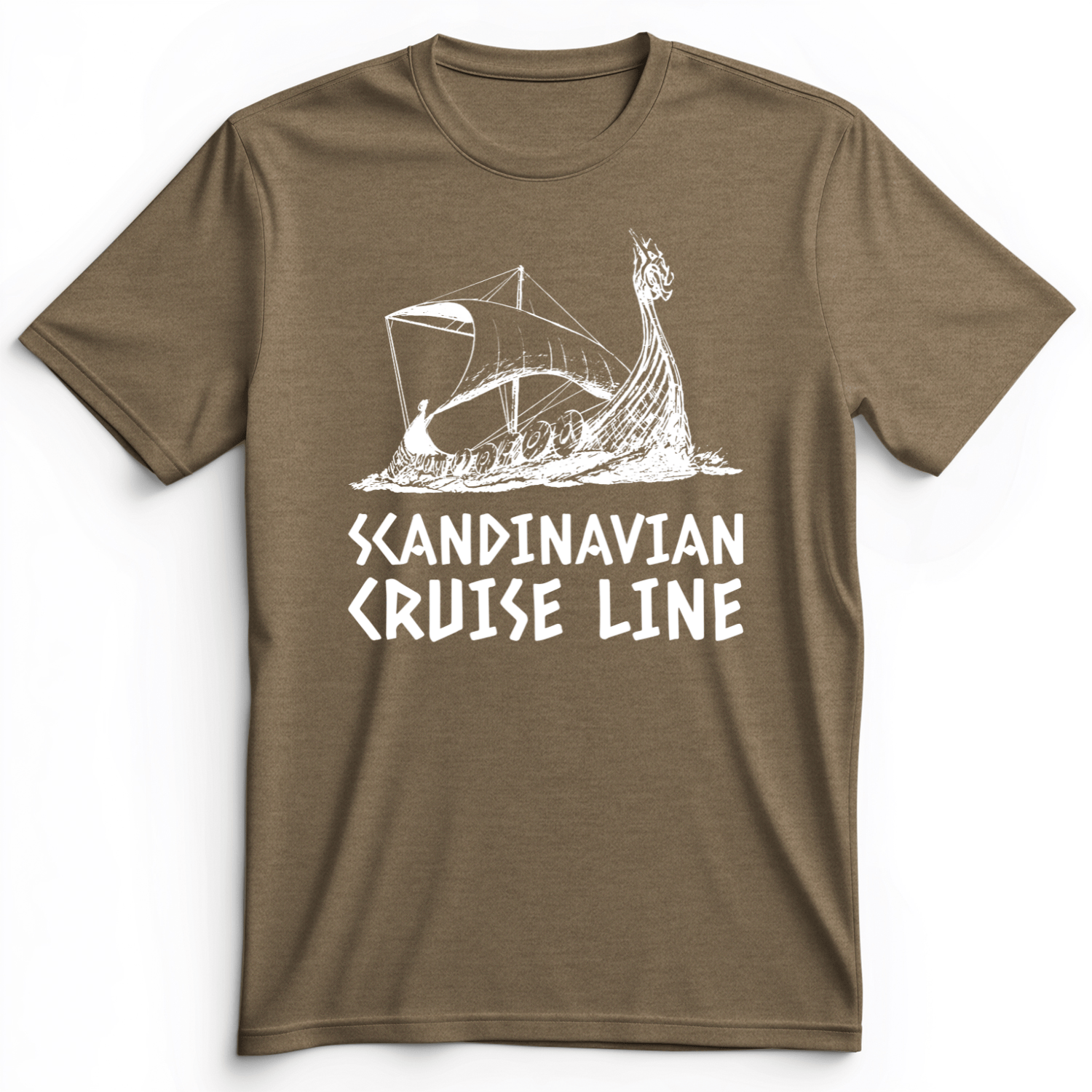 Scandinavian Cruise Line Premium Tee Heather Olive / S