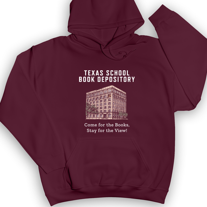 School Book Depository Hoodie Maroon / S