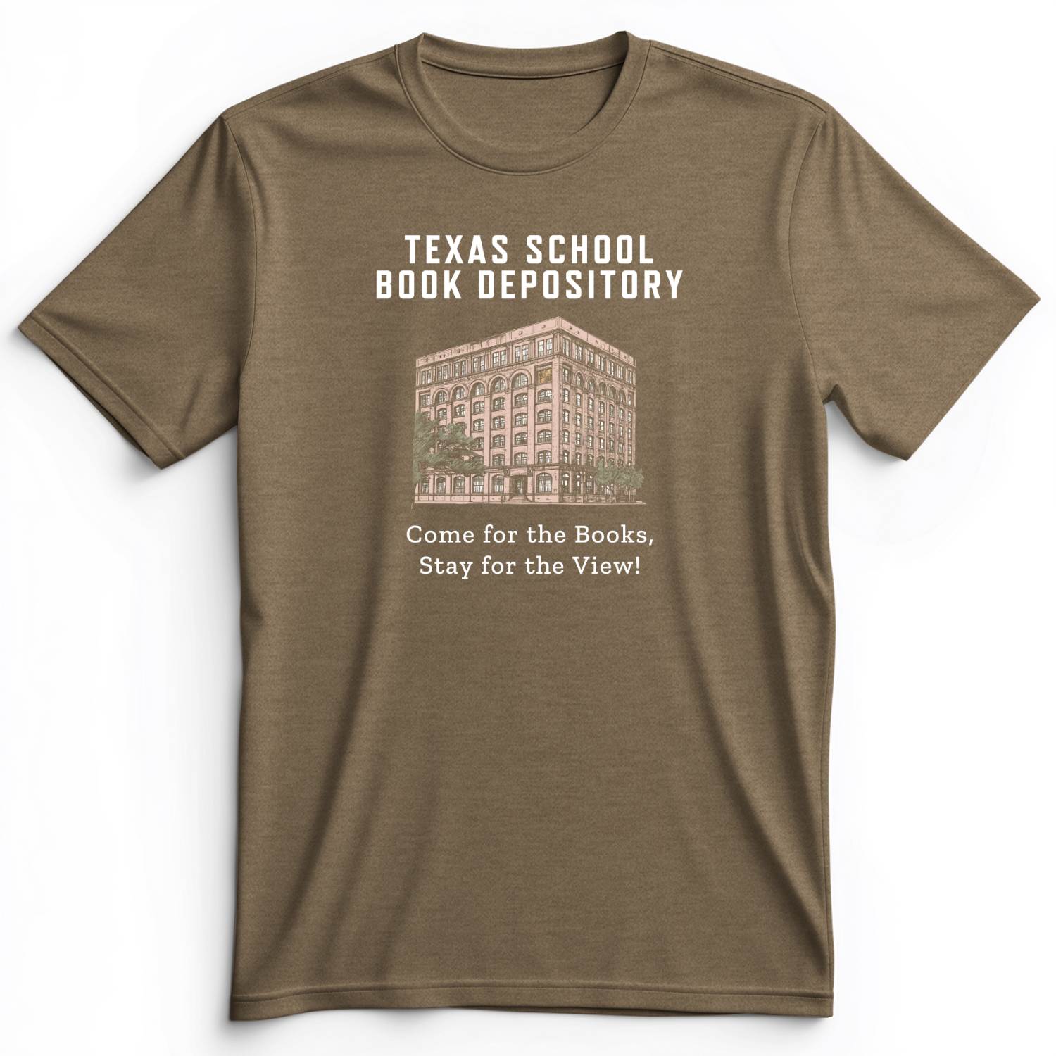 School Book Depository Premium Tee Heather Olive / S