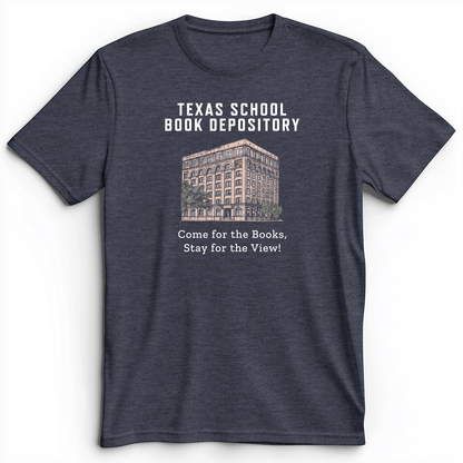 School Book Depository Premium Tee Heather Navy / S