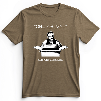 Schrodinger's Dog Premium Tee Heather Olive / S