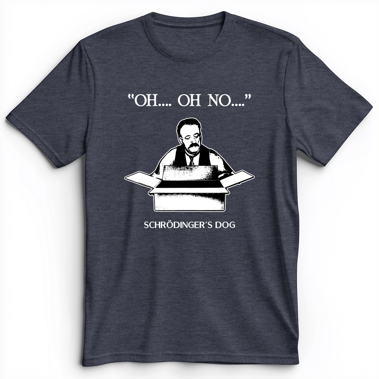 Schrodinger's Dog Premium Tee Heather Navy / S
