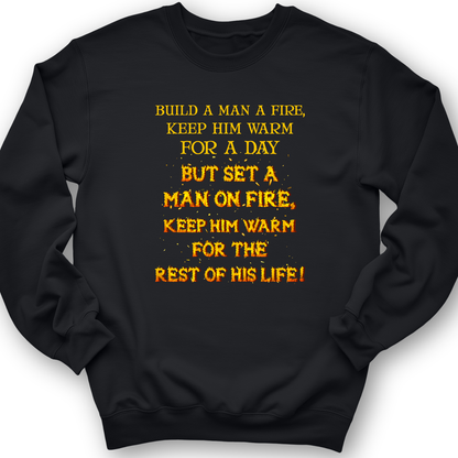 Set a Man on Fire Crewneck Black / S