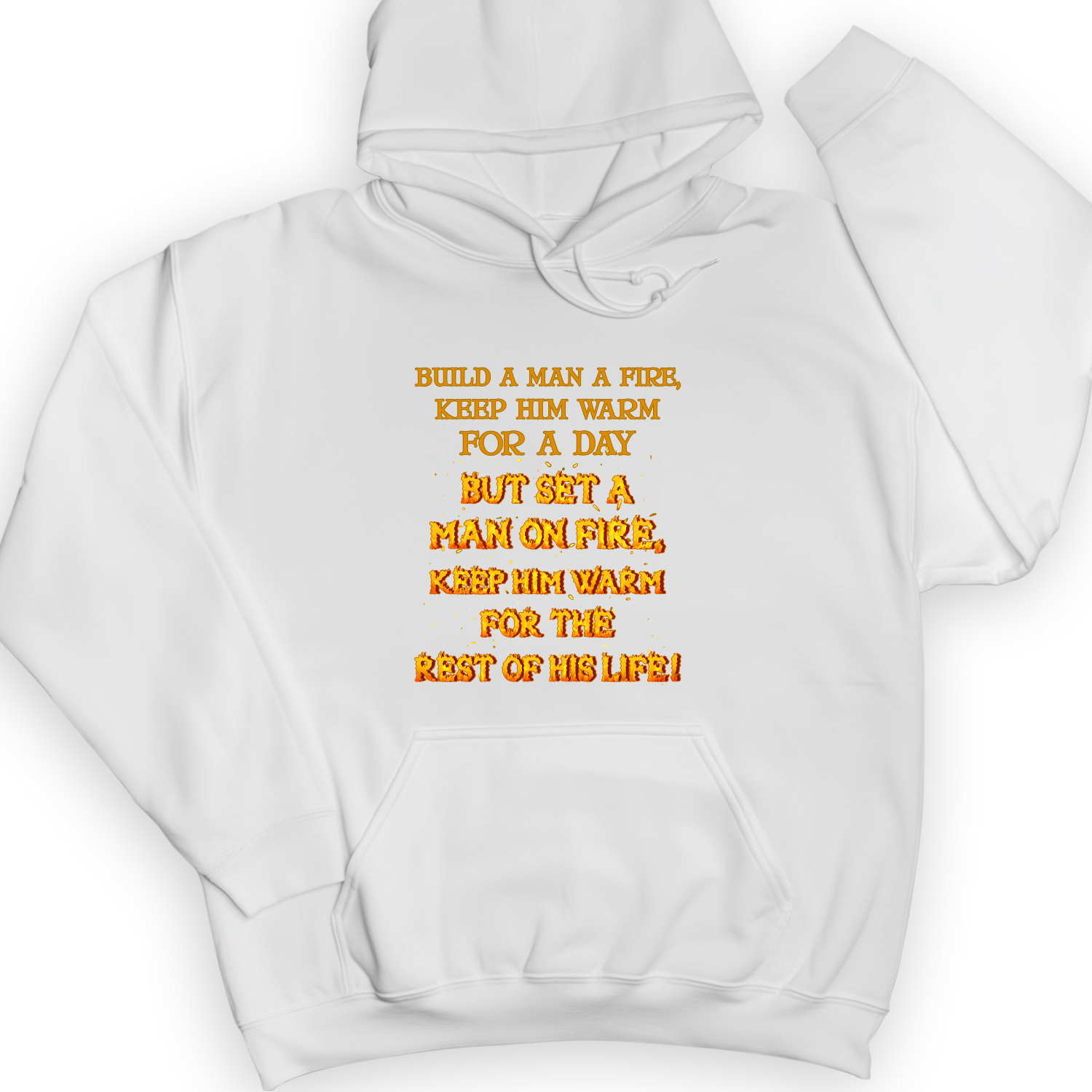 Set a Man on Fire Hoodie White / S
