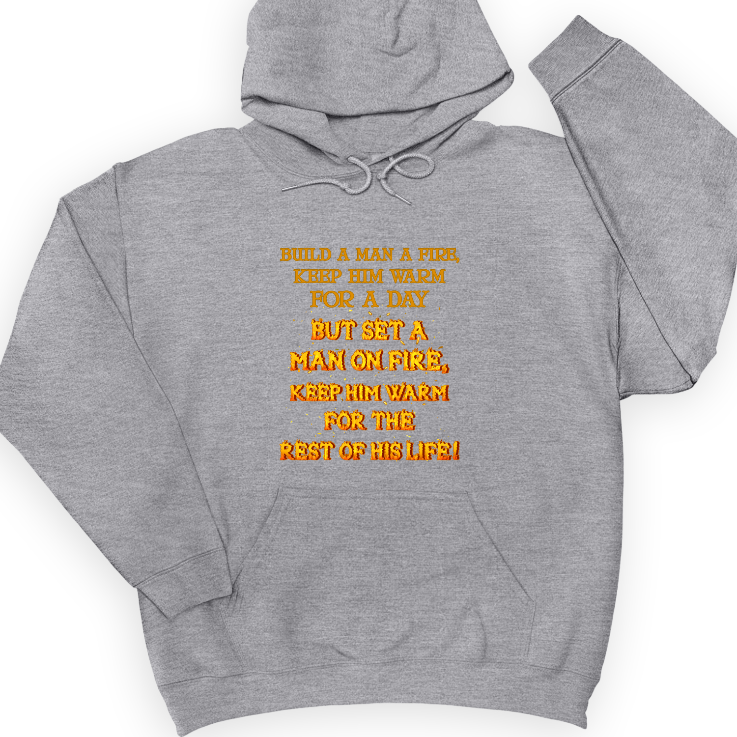 Set a Man on Fire Hoodie Sport Grey / S